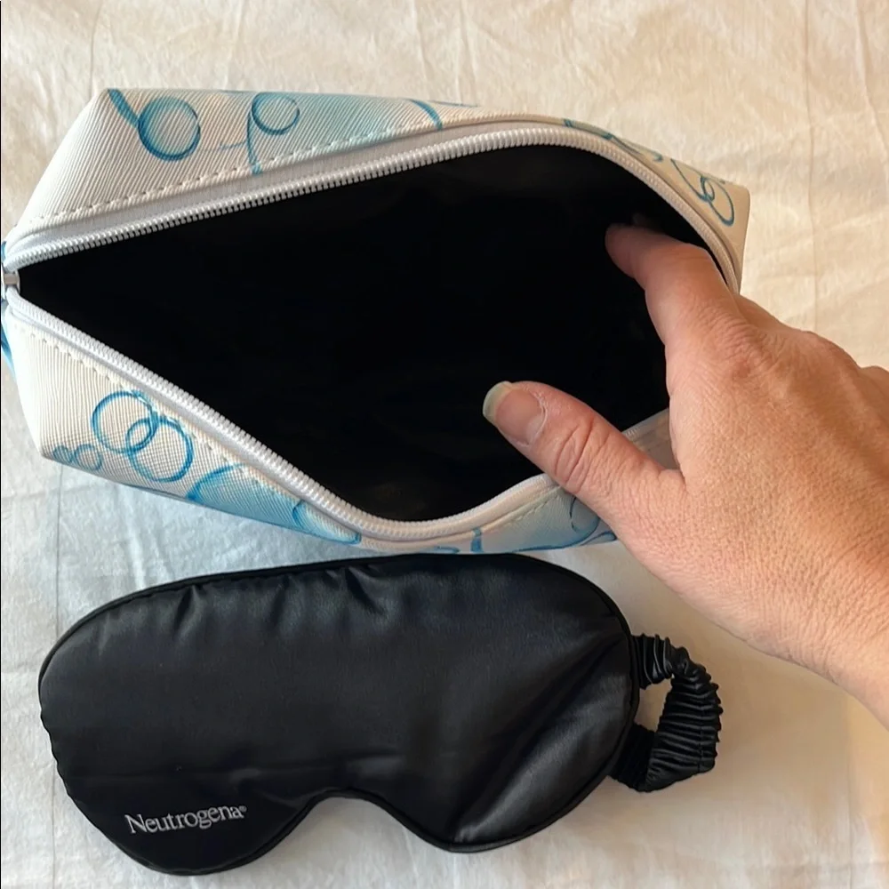 Neutrogena Makeup Bag & Black Sleep Mask for Immersive Relaxation